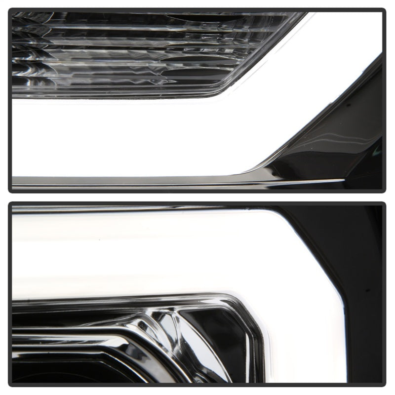 Faros delanteros con proyector LED DRL Spyder 07-13 GMC Sierra 1500 V2 - Cromados