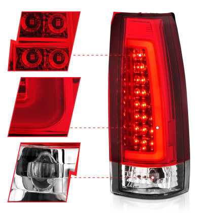 ANZO 1988-1999 C/K1500 LED Taillights Chrome