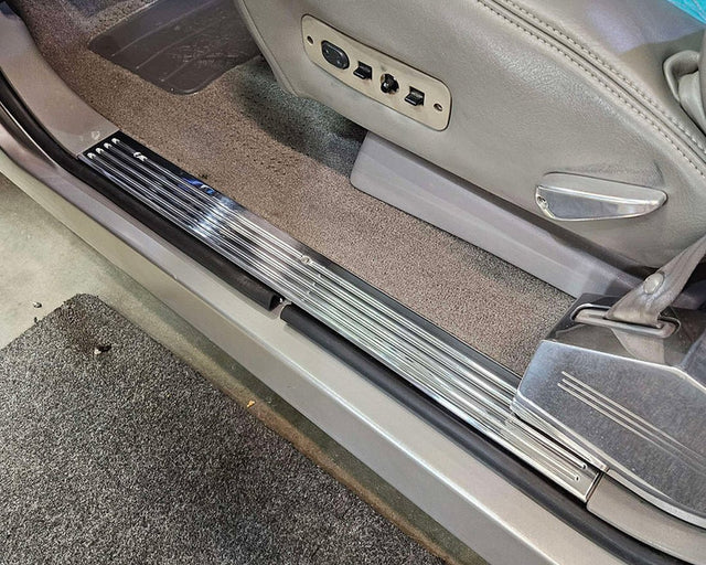Door Sill Plates For 1959-1960 Oldsmobile Super 88 & 98 – Aluminum Step Plates (NORS)
