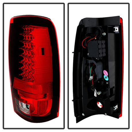 Luces traseras LED Spyder Chevy/GMC Silverado/Sierra 1500 03-06 rojas y transparentes (no se adaptan a los modelos Stepside)