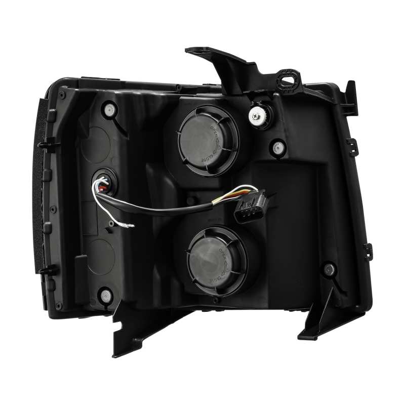Faros delanteros LED tipo proyector AlphaRex 07-13 Chevy 1500 LUXX cromados con luz activa, señal de secuencia y DRL