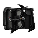 Faros delanteros LED tipo proyector AlphaRex 07-13 Chevy 1500 LUXX cromados con luz activa, señal de secuencia y DRL