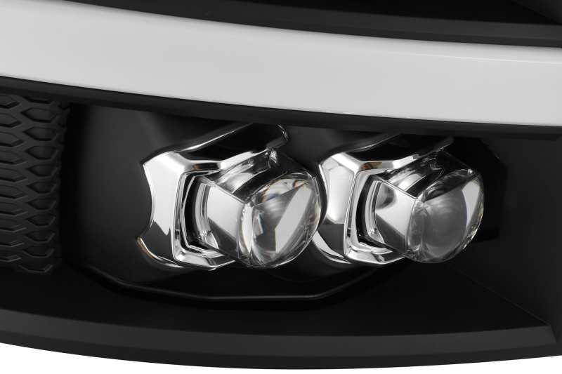 AlphaRex 07-13 Chevy 1500 NOVA LED Projector Headlights Plank Style Gloss Black w/ Active Light/Sequence Signal