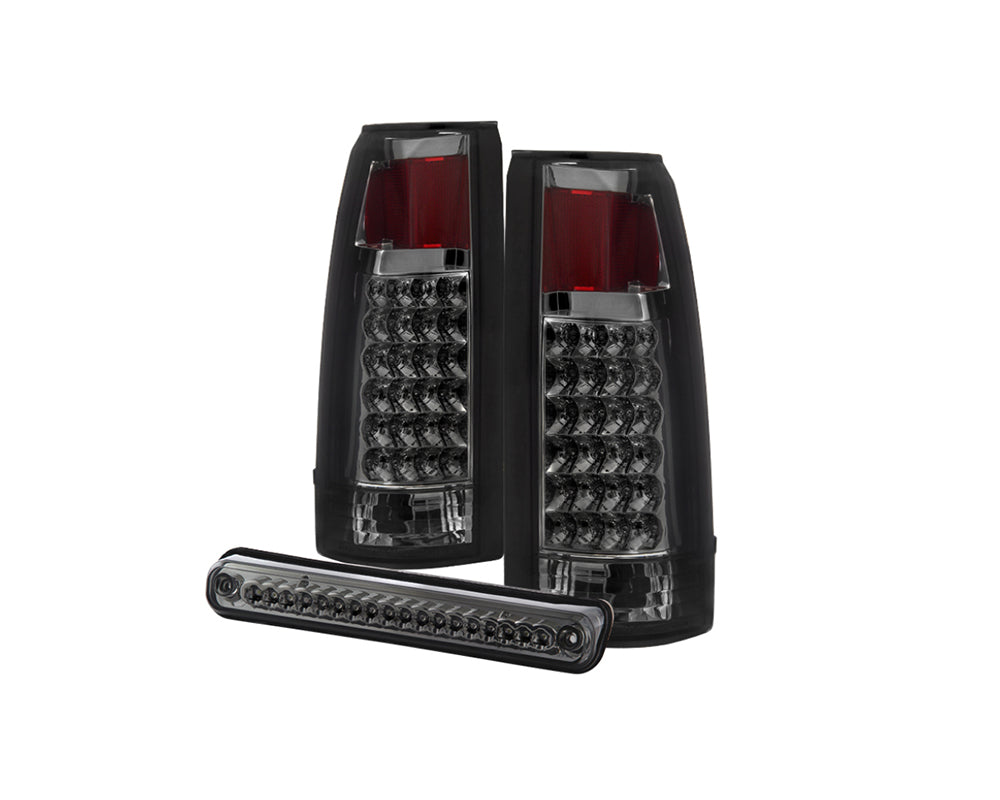 Spyder Xtune 88-98 Chevy/GMC C/K Series 1500/2500 LED Tail Lights w/ Third Brake Light - Black