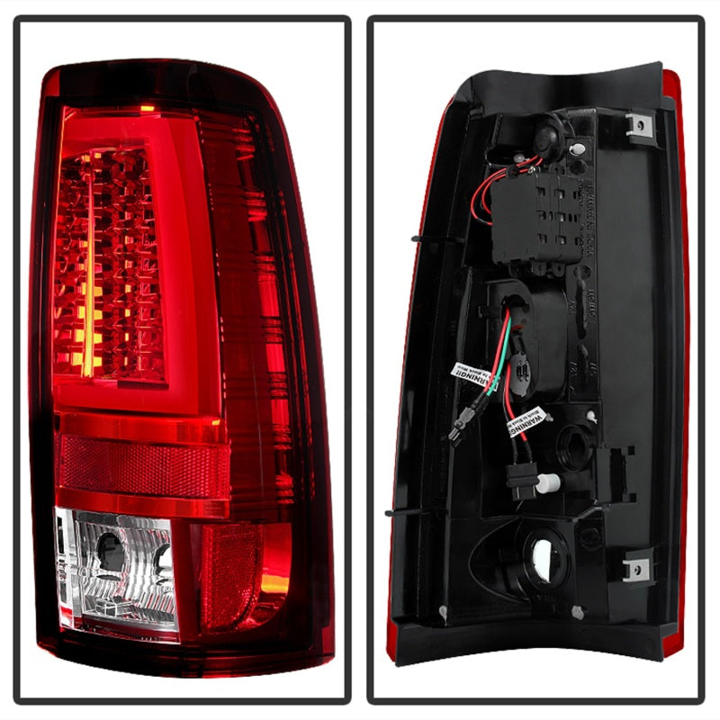 Luces traseras LED Spyder Chevy Silverado 1500/2500 03-06 versión 2 - Rojo transparente (no se adapta a Stepside)