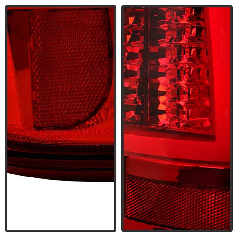 Spyder 99-02 Chevy Silverado 1500 | 99-06 GMC Sierra 1500 Version 2 LED Tail Lights - Red Clear (Does Not Fit Stepside)