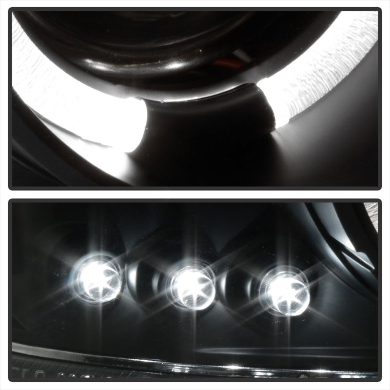 Spyder 99-06 GMC Sierra 1500/2500/3500 Projector Headlights LED Halo - Black