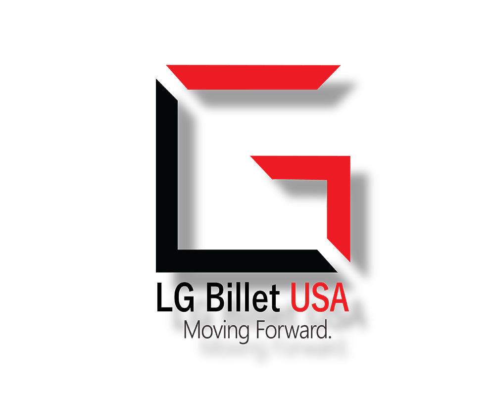 LG Billet USA "Moving Forward" Black & Red Vinyl Decal | Window Sticker 12" X 8.5"