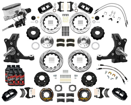 Wilwood - Kit completo de frenos grandes delanteros y traseros para Chevy/GMC C1500-OBS 1988-1998 - Aero6