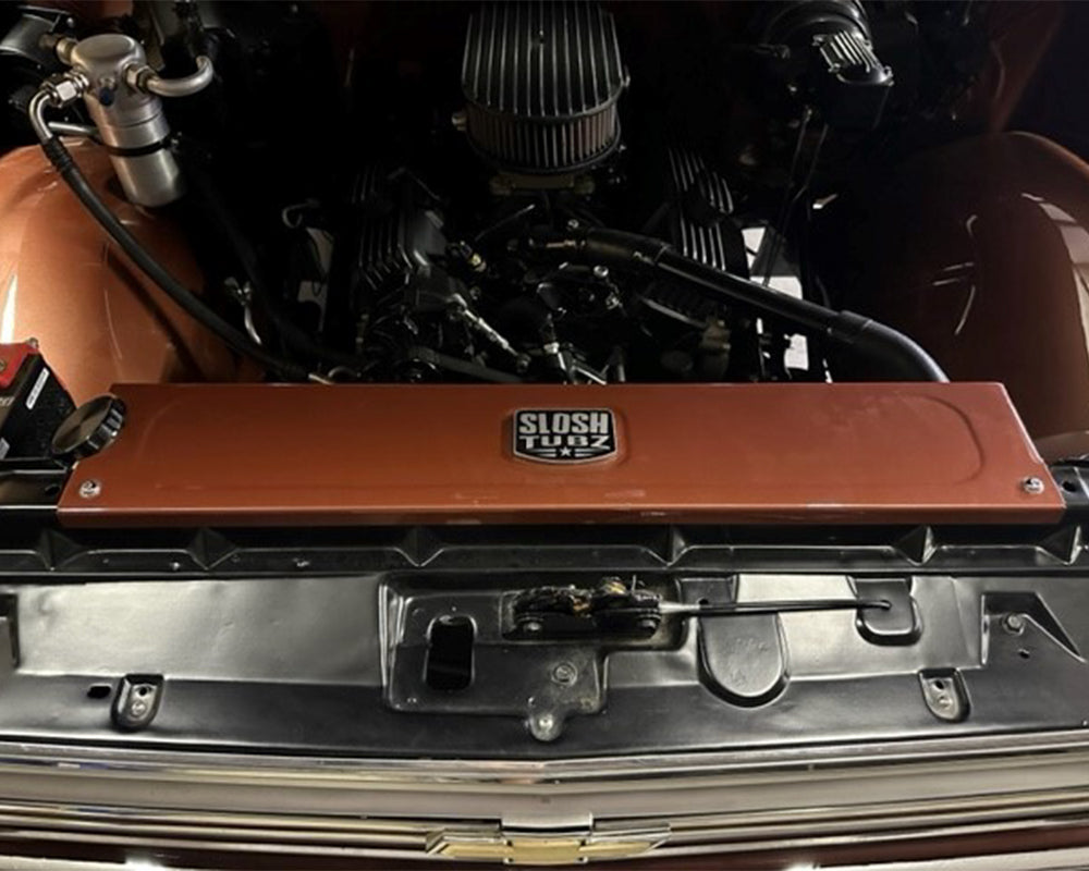 Slosh Tubz - Cubierta de radiador de repuesto larga para Chevy/GMC C10/K10 1973-1987 