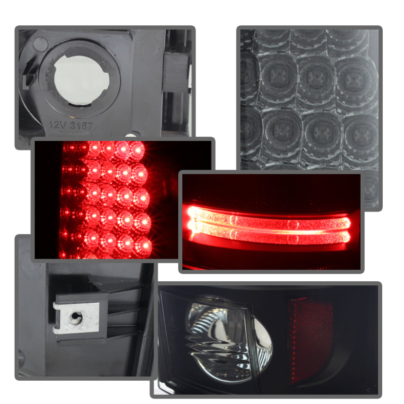 Luces traseras LED Spyder 99-02 Chevy Silverado 1500 | 99-06 GMC Sierra 1500 - Ahumado negro (no se adapta a Stepside)