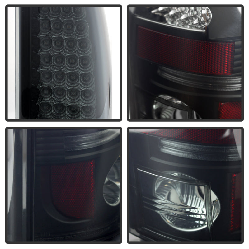 Luces traseras LED Spyder 99-02 Chevy Silverado 1500 | 99-06 GMC Sierra 1500 - Ahumado negro (no se adapta a Stepside)