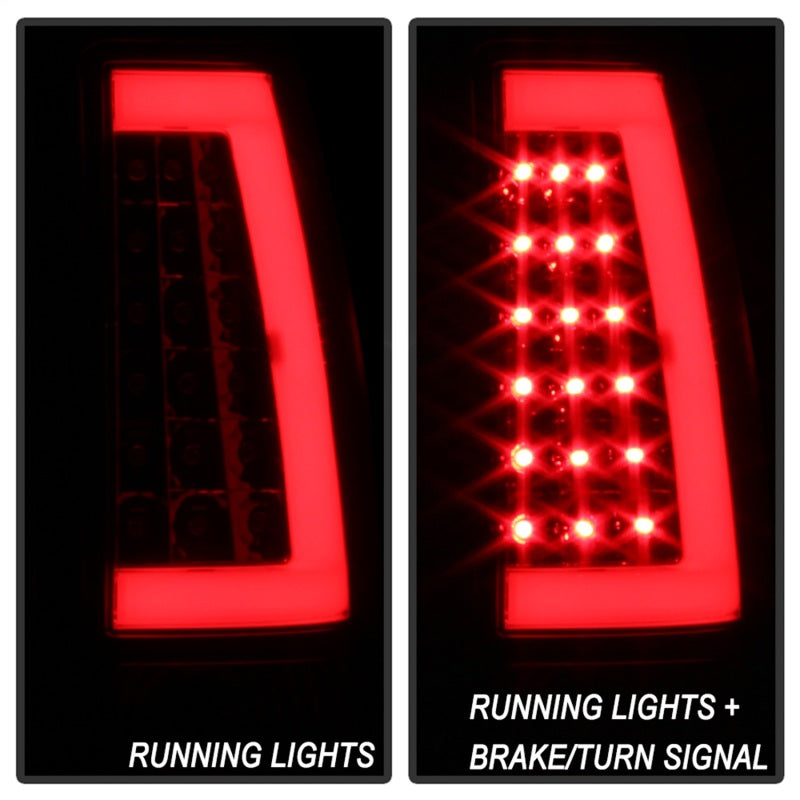 Luces traseras LED Spyder Xtune 99-02 Chevy Silverado 1500 | 99-06 GMC Sierra 1500 versión 3 - Rojo transparente (no se adapta a los laterales)