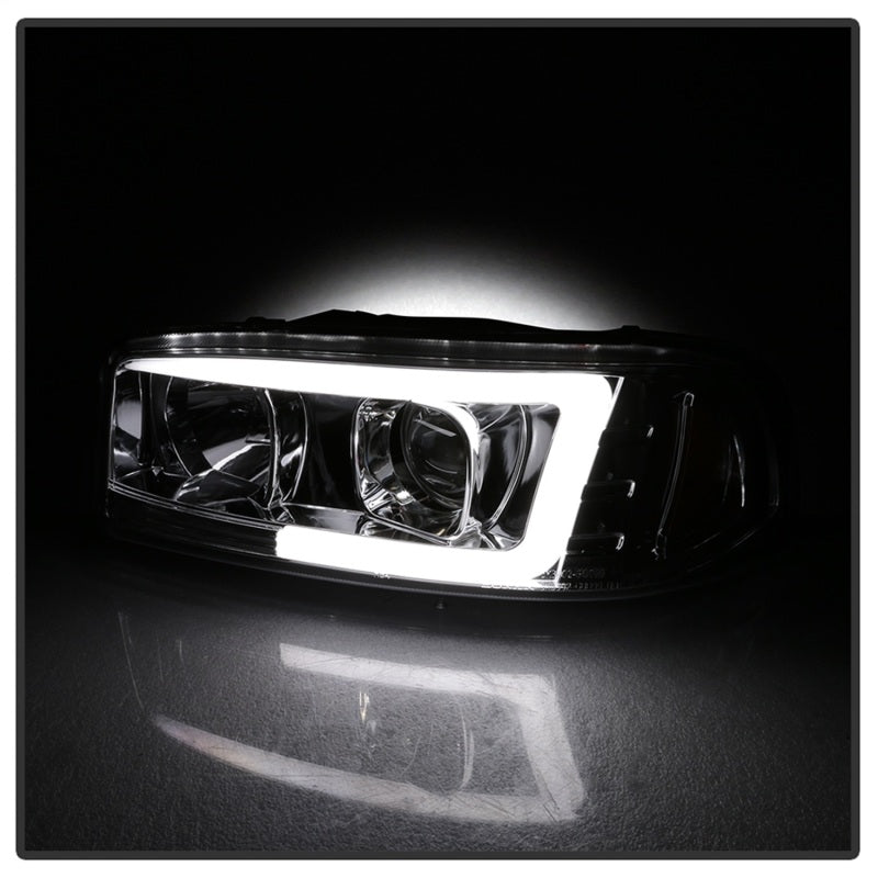 Spyder 99-06 GMC Sierra 1500/2500/3500 V2 Projector Headlights - DRL - Chrome
