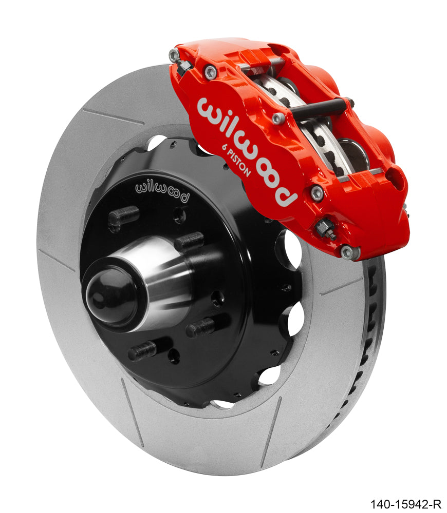 Wilwood - Kit de frenos delanteros grandes Chevy/GMC C10 1963-1986 Forged Narrow Superlite 6R (cubo y rotor de 2 piezas) - Rotores de 14 pulgadas