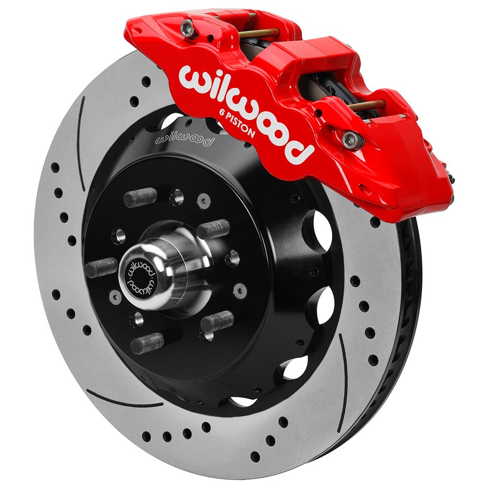 Wilwood - 1964–74 A/F/X-Body | Buick, Chevy, Olds, Pontiac, GMC | Apollo, Camaro, Chevelle, El Camino, Nova, Cutlass, GTO, Firebird - AERO6 Big Brake Front Brake Kit - 14 Inch