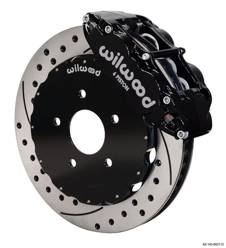 Wilwood - 1964–1981 A/F/X-Body, 1963–1982 Corvette, 1964–1970 Mustang | Ridetech, Art Morrison, Detroit Speed - Forged Narrow Superlite 6R Big Brake Front Brake Kit (Hat) - 13.06 Inch