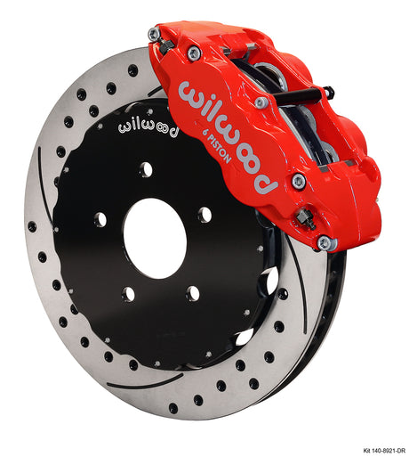 Wilwood - 1964–1981 A/F/X-Body, 1963–1982 Corvette, 1964–1970 Mustang | Ridetech, Art Morrison, Detroit Speed - Forged Narrow Superlite 6R Big Brake Front Brake Kit (Hat) - 13.06 Inch