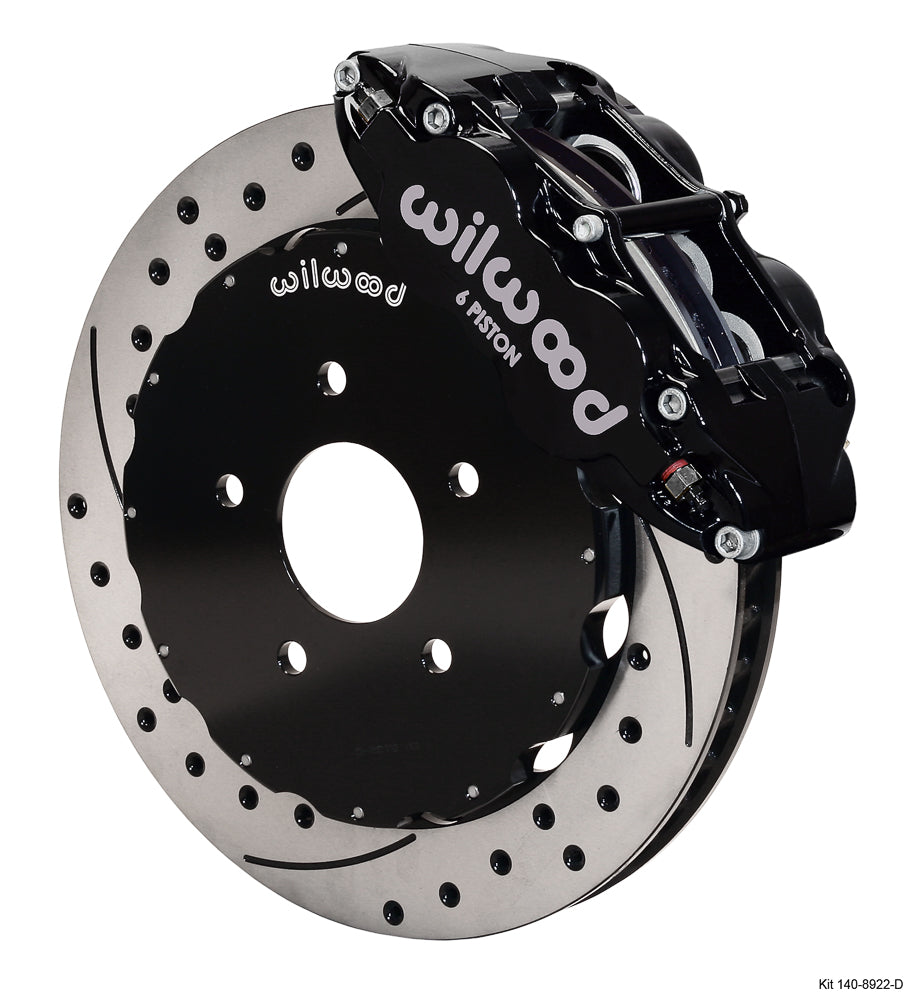 Wilwood - 1964–1981 A/F/X-Body, 1963–1982 Corvette, 1964–1970 Mustang | Ridetech, Art Morrison, Detroit Speed - Forged Narrow Superlite 6R Big Brake Front Brake Kit (Hat) - 14 inch