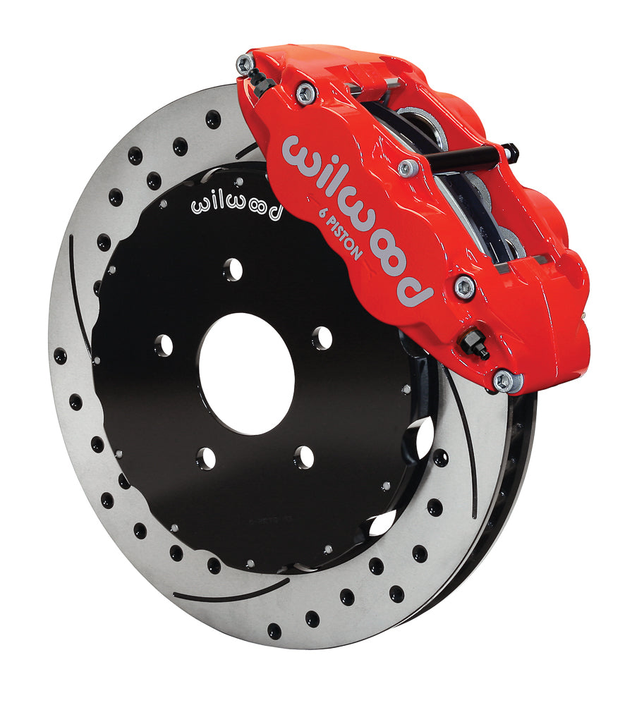 Wilwood - 1964–1981 A/F/X-Body, 1963–1982 Corvette, 1964–1970 Mustang | Ridetech, Art Morrison, Detroit Speed - Forged Narrow Superlite 6R Big Brake Front Brake Kit (Hat) - 14 inch