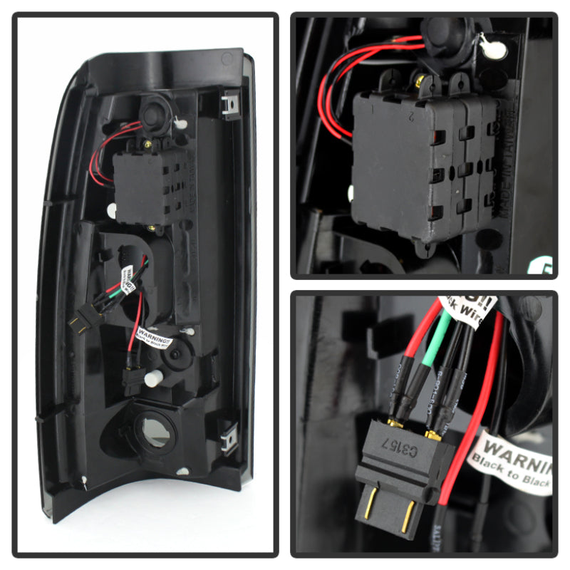 Luces traseras LED Spyder 99-02 Chevy Silverado 1500 | 99-06 GMC Sierra 1500 - Ahumado negro (no se adapta a Stepside)