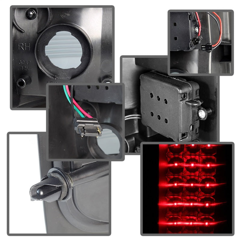 Spyder Xtune 07-13 Chevy Silverado LED Tail Light - Black Smoke