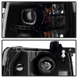 Faro delantero LED con halo Spyder Xtune 07-13 Chevy Silverado 1500 - Negro