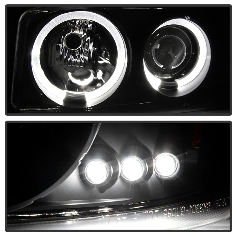 Spyder 99-06 GMC Sierra 1500/2500/3500 Projector Headlights LED Halo - Black