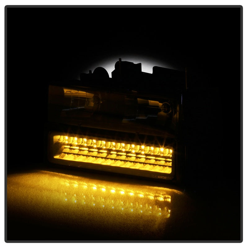 Spyder Xtune 88-98 Chevy/GMC C/K Series 1500/2500 Headlights w/ LED Parking Lights - Black