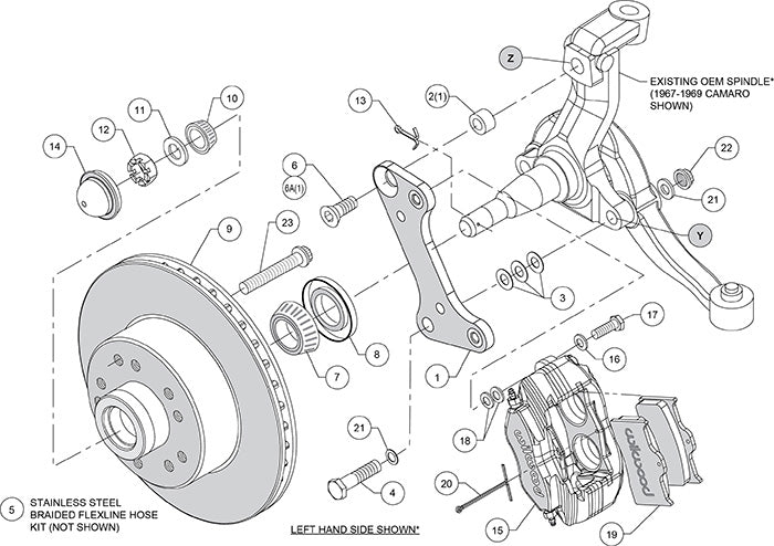 Wilwood - A | F | G | X Bodies  - Classic Series Dynalite Front Brake Kit - 11 Inch