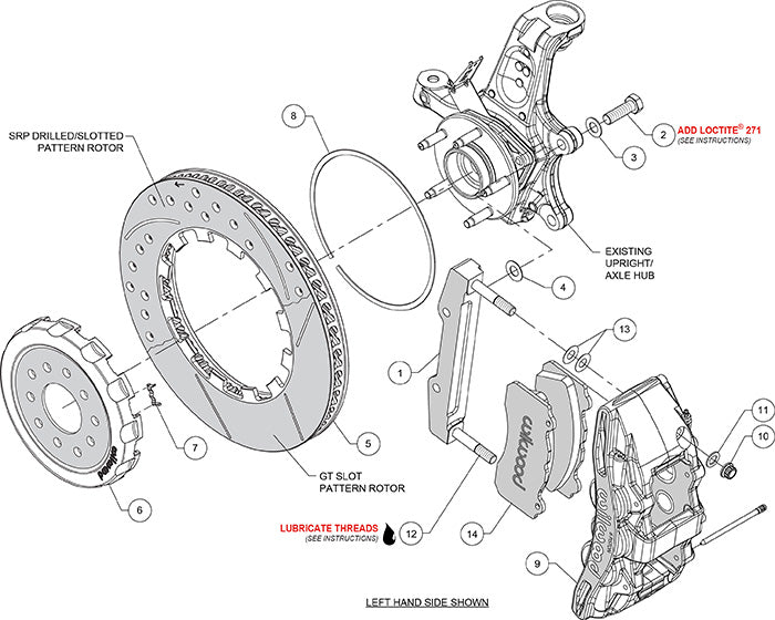 Wilwood - 1964–1981 A/F/X-Body, 1963–1982 Corvette, 1964–1970 Mustang | Ridetech, Art Morrison, Detroit Speed - SX6R Big Brake Dynamic Front Brake Kit - 15 inch