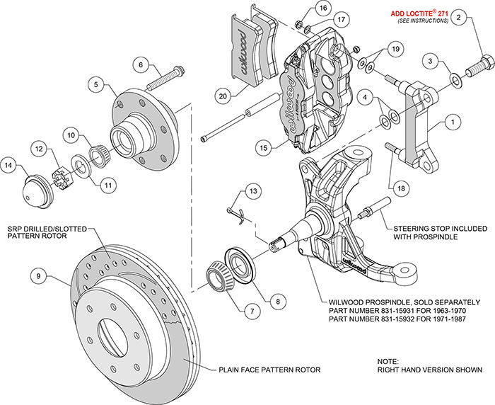 Wilwood - 1963-1986 Chevy/GMC C10 Front Big Brake Kit Forged Narrow Superlite 6R (6 x 5.50 Hub and 2PC Rotor) - 12.19-Inch Rotors