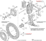 Wilwood - Kit de frenos delanteros grandes Chevy/GMC C10 1963-1986, forjados, angostos, Superlite 6R (buje de 6 x 5,50 y rotor de 2 piezas), rotores de 14 pulgadas