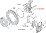 Wilwood - 1964–1981 A/F/X-Body, 1963–1982 Corvette, 1964–1970 Mustang | Ridetech, Art Morrison, Detroit Speed - AERO6 Big Brake Lug Drive Front Brake Kit (Race)- 14 inch