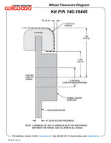 Wilwood - Kit de freno de estacionamiento trasero forjado Dynalite para eje Chevy S10 - Rotores de 12,19 pulgadas