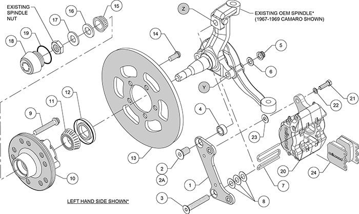 Wilwood - A | F | G | X Bodies  - Dynapro Single Front Drag Brake Kit - 10 Inch