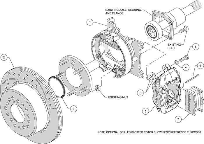 Wilwood - 10/12 Bolt - 2.75 - 2.81 Offset - Forged Dynalite Rear Parking Brake Kit - 12.19 Inch - Rear Caliper Mounting