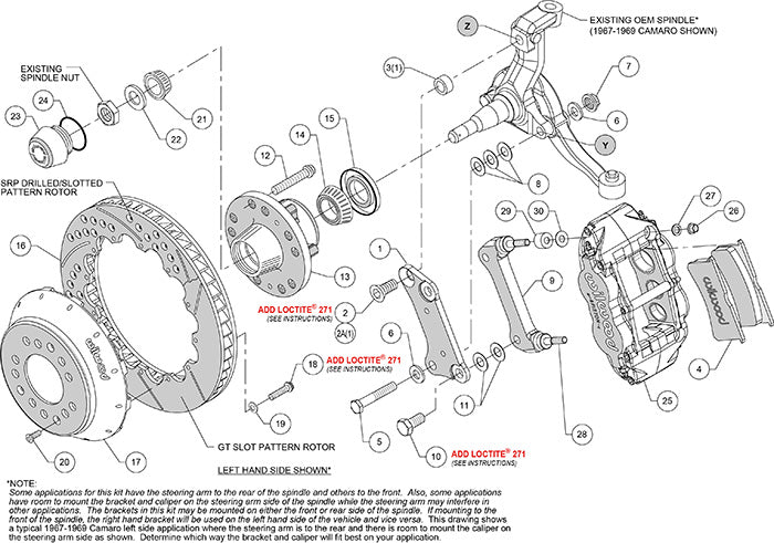 Wilwood - A | F | G | X Bodies -  Forged Narrow Superlite 6R Big Brake Front Brake Kit - 14 Inch