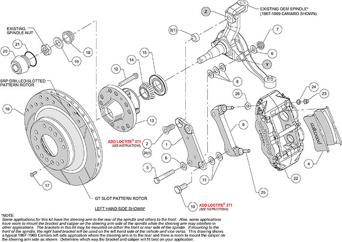 Wilwood - A | F | G | X Bodies -  Forged Narrow Superlite 6R Big Brake Front Brake Kit - 12.88 Inch