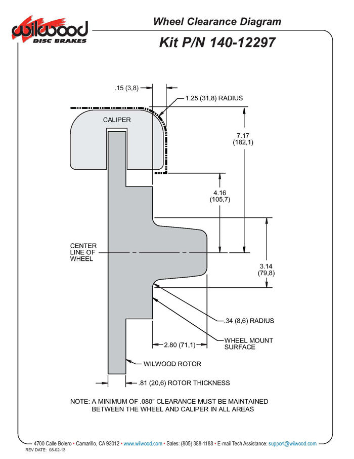 Wilwood - Kit de freno delantero grande Dynalite forjado para Chevy S10 1982-2003 - Rotores de 12,19 pulgadas