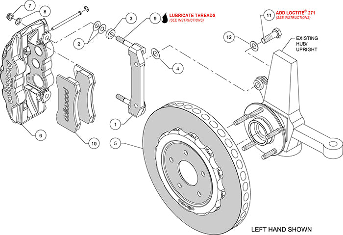 Wilwood - 1964–1981 A/F/X-Body, 1963–1982 Corvette, 1964–1970 Mustang | Ridetech, Art Morrison, Detroit Speed - AERO6 WCCB Carbon-Ceramic Big Brake Front Brake Kit - 14 inch