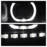 Faro delantero LED con halo Spyder Xtune 07-13 Chevy Silverado 1500 - Negro
