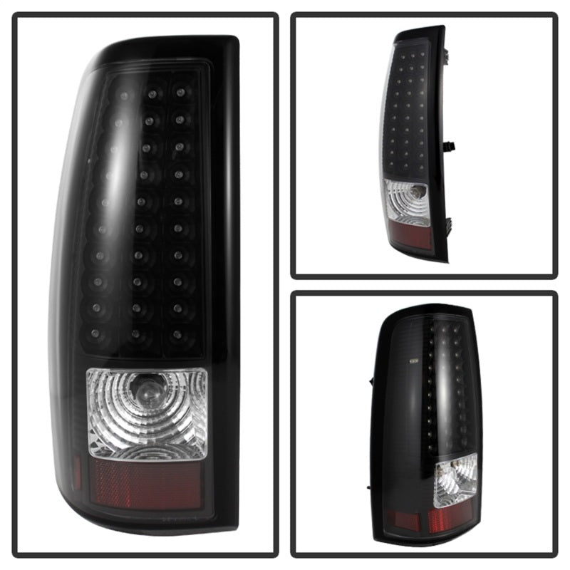 Spyder Xtune Chevy/GMC Silverado/Sierra 1500 03-06 LED Tail Lights Black (Does Not Fit Stepside)