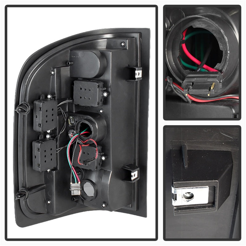 Spyder Xtune 07-13 Chevy Silverado LED Tail Light - Black Smoke