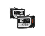 Faros delanteros con proyector LED DRL Spyder 07-13 GMC Sierra 1500 V2 - Negro