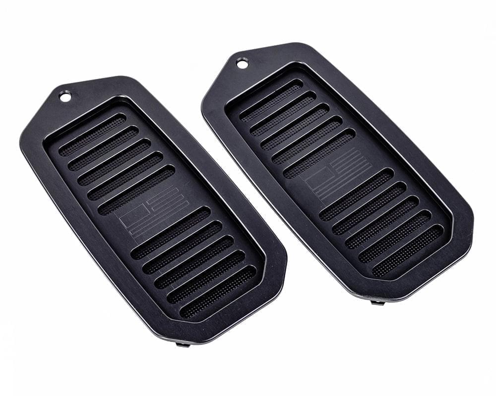 Camaro | Firebird 1970-1992 Billet Door Jamb Vents, Flag Logo